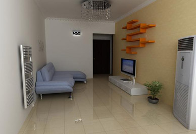 九州体育暖气片客厅安装效果图 